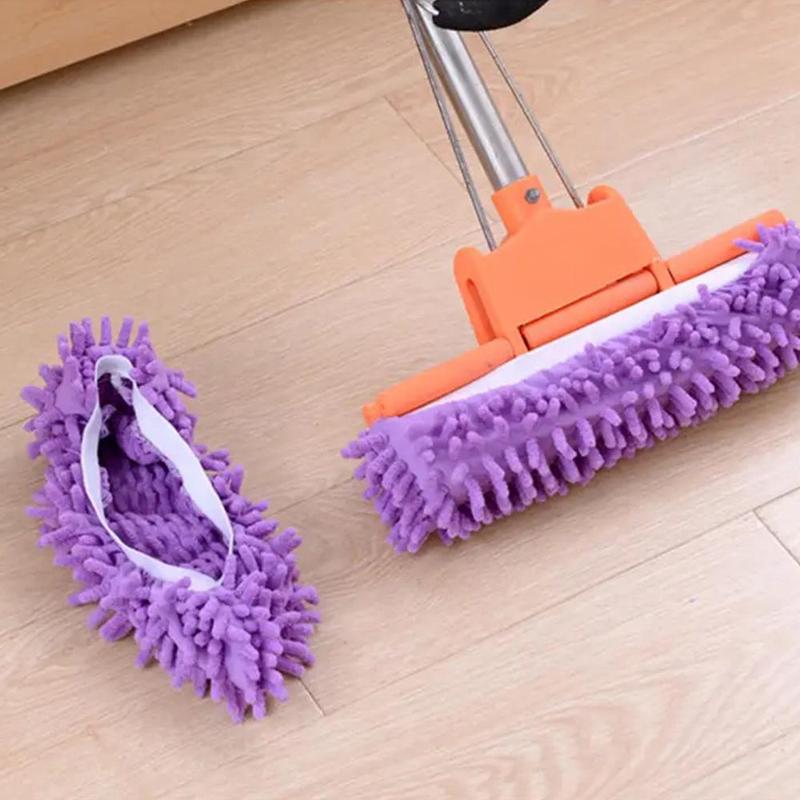 Mop Slippers, 2 Counts Floor Cleaning Slippers, Detachable Washable Mopping Slippers Cover, Household Floor Cleaning Pastel Shoe Cover, Home Interior Sweeping Mop
