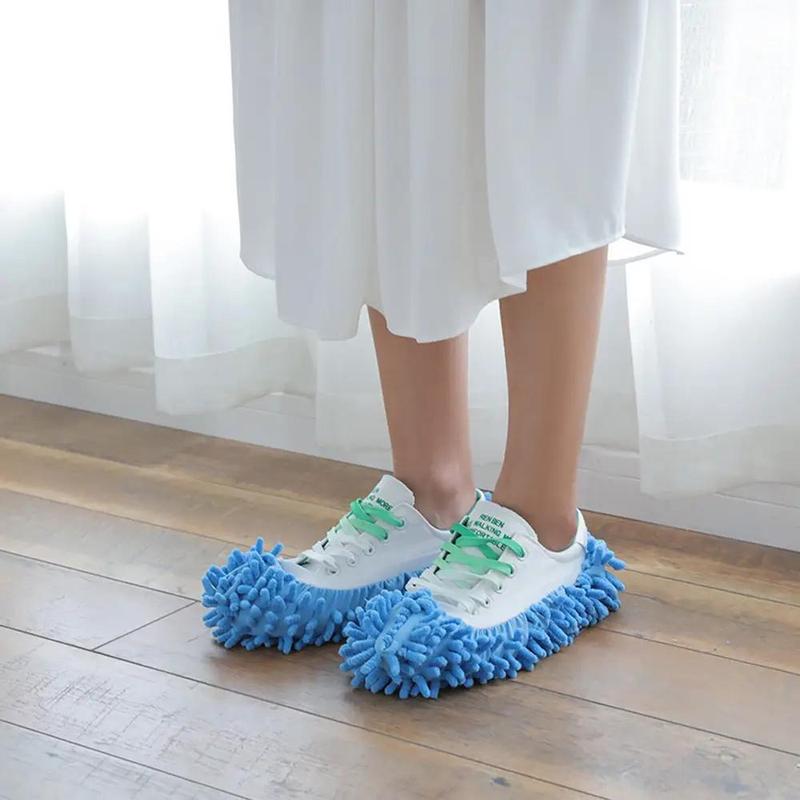Mop Slippers, 2 Counts Floor Cleaning Slippers, Detachable Washable Mopping Slippers Cover, Household Floor Cleaning Pastel Shoe Cover, Home Interior Sweeping Mop