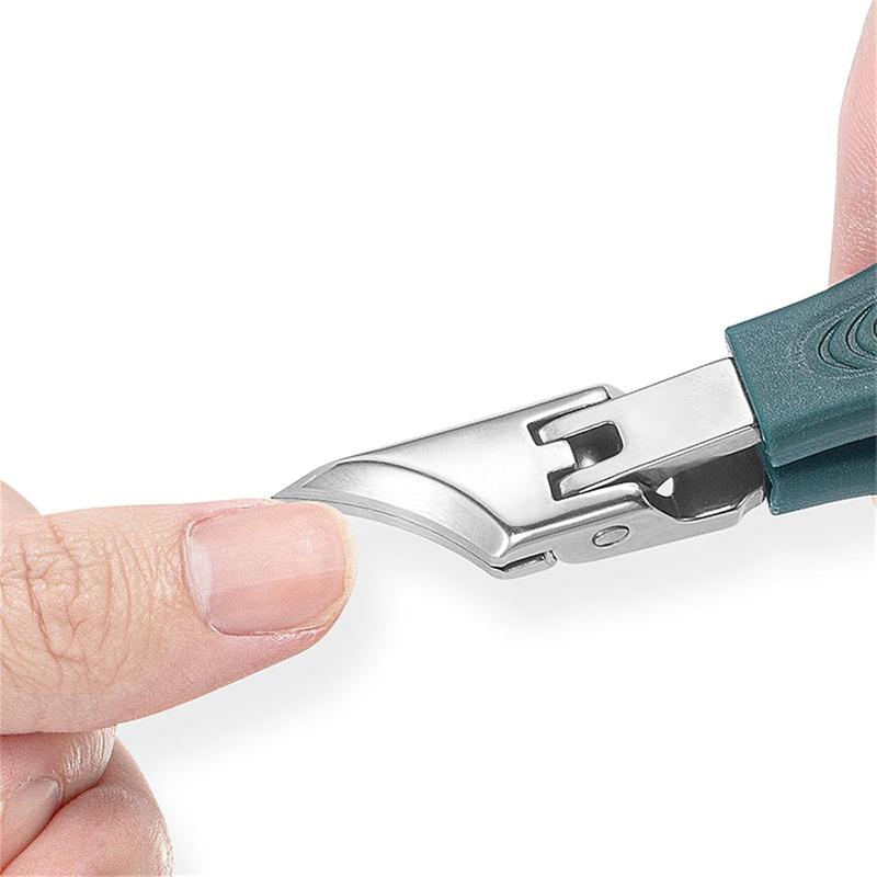 Three sets of eagle beak beveled nail clippers household multifunctional large opening anti-splash nail clippers set of high-grade thick hard manicure clippers White, black, green, and orange 4 colors are shipped randomly