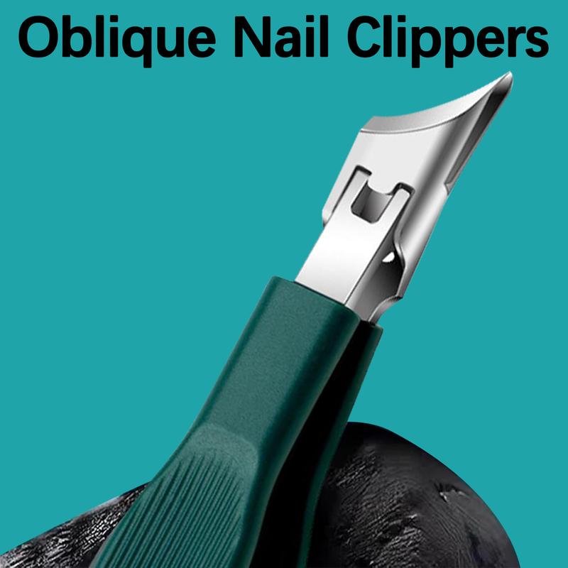 Three sets of eagle beak beveled nail clippers household multifunctional large opening anti-splash nail clippers set of high-grade thick hard manicure clippers White, black, green, and orange 4 colors are shipped randomly