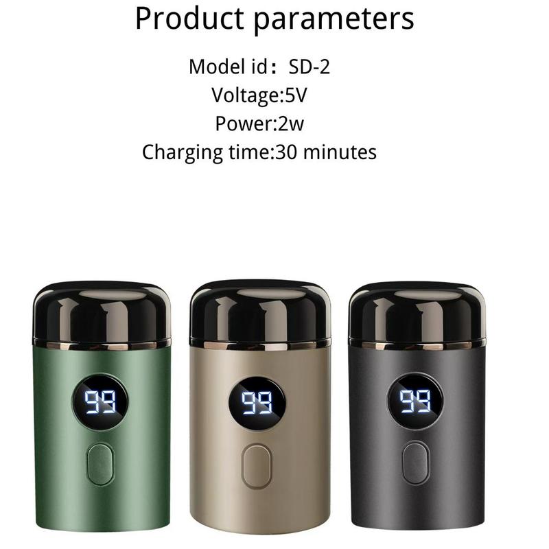 Electric Mini Shaver, Waterproof Portable Usb Rechargeable Razor with Lcd Display, Washable Beard Trimmer for Men, Great for Travel and Home Use, Barber Equipment, Shaver for Men, Shaving Products