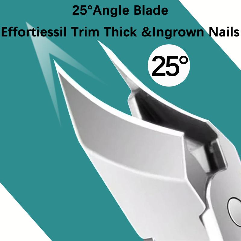 Three sets of eagle beak beveled nail clippers household multifunctional large opening anti-splash nail clippers set of high-grade thick hard manicure clippers White, black, green, and orange 4 colors are shipped randomly