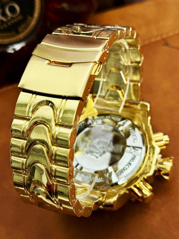 Men's Punk Style Round Dial Quartz Watch, Gifts for Boyfriend, Fashion Watch for Party, Daily Decor, Trendy All-match & Exquisite Watch for Birthday Gift with Box