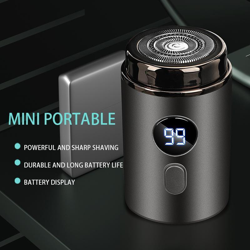 Electric Mini Shaver, Waterproof Portable Usb Rechargeable Razor with Lcd Display, Washable Beard Trimmer for Men, Great for Travel and Home Use, Barber Equipment, Shaver for Men, Shaving Products