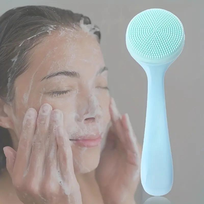 Silicone Facial Cleansing Brush for Women, 2 Counts Comfort Soft Face Scrubber Brush for Daily Use, Face Deep Cleaning & Massage Tool, Summer Skin Care Tool, Fall Gift, Night Routine, Valentine's Day Gift