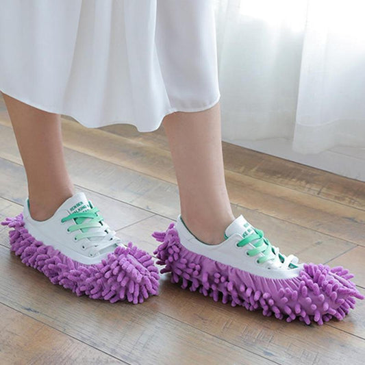 Mop Slippers, 2 Counts Floor Cleaning Slippers, Detachable Washable Mopping Slippers Cover, Household Floor Cleaning Pastel Shoe Cover, Home Interior Sweeping Mop