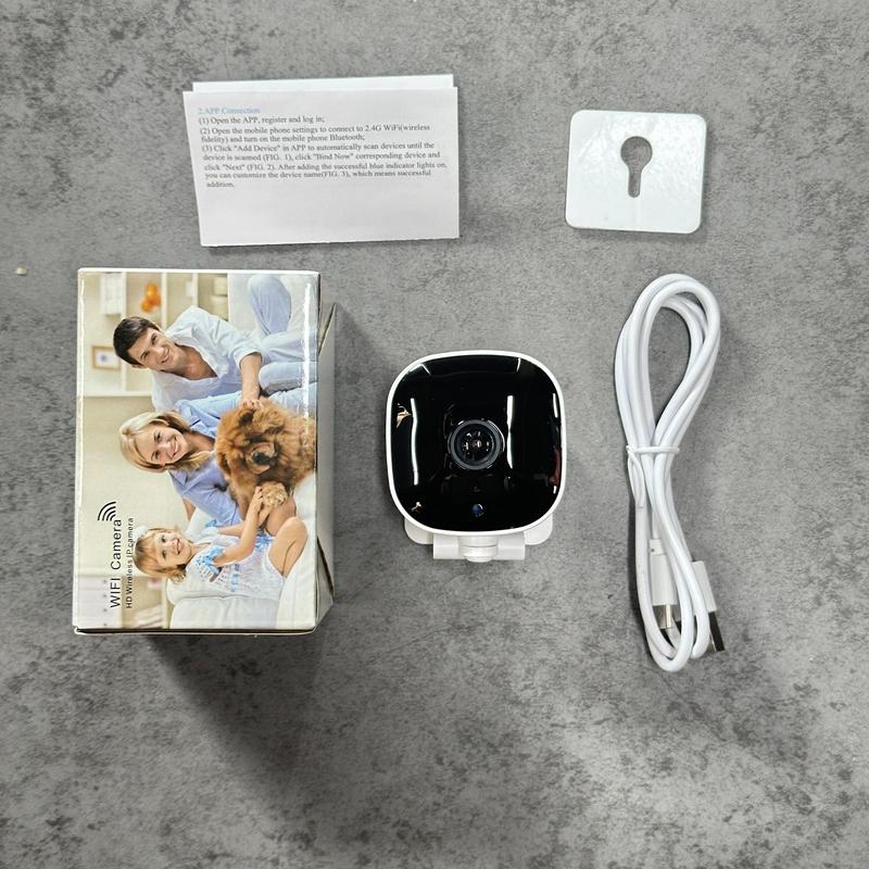 Smart Home Security Camera, 2.4G WiFi Wireless Camera with Night Vision, Indoor Remote Camera, Portable Camera for Home Security, Camera Security
