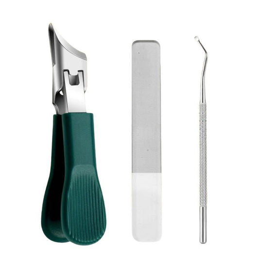 Three sets of eagle beak beveled nail clippers household multifunctional large opening anti-splash nail clippers set of high-grade thick hard manicure clippers White, black, green, and orange 4 colors are shipped randomly