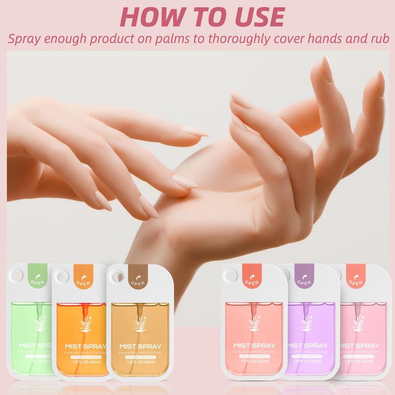Portable Travel Size Hand Sanitizer Spray, 1/3/6 Counts/set Mist Spray Hand Sanitizer, Refresh Hand Wash Spray for Women & Girls, Travel Essentials, Travel Size, Gifts for Girl, Body Care Products, Parasite Vs Hand Sanitizer