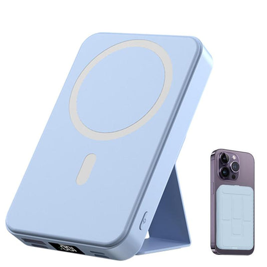 Magnetic Wireless Fast Charging Power Bank, 10000mAh Portable Charger with LED Display, Magnetic Power Bank for iPhone 15/14/13/12/Pro/Mini/Pro Max, Power Bank with Phone Holder, Stocking Fillers Gift