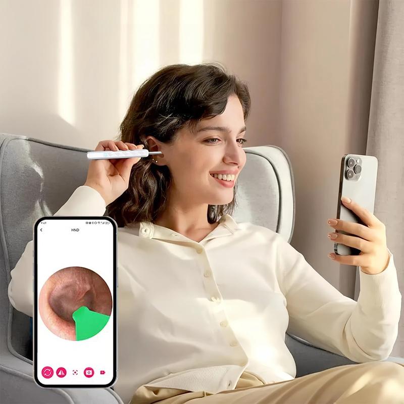 SpringBreak Earwax Removal Tool Set with Camera - Portable 360° Wide Angle Ear Cleaner with Type-C Rechargeable, Waterproof Endoscope Ear Cleaning Tool for iPhone and Android Phones, Christmas Gift, Winter Gift Set, New Year Gift, Stocking Fillers
