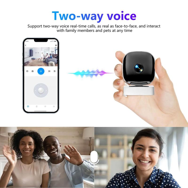 Smart Home Security Camera, 2.4G WiFi Wireless Camera with Night Vision, Indoor Remote Camera, Portable Camera for Home Security, Camera Security