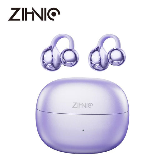 ZIHNIC M108 Clip-on Earbuds,Open Ear Earbuds Wireless Bluetooth 5.4, Lightweight Open Ear Headphones with C-Shaped Bridge,Slim Hook,50H Battery,Waterproof,for Glasses Wearers and Workouts